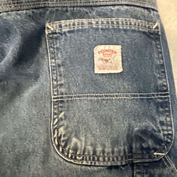 Vintage Pointer Brand Jeans Mens 36x34 Work Heavy Cotton Denim Blue Made in USA - Picture 14 of 14
